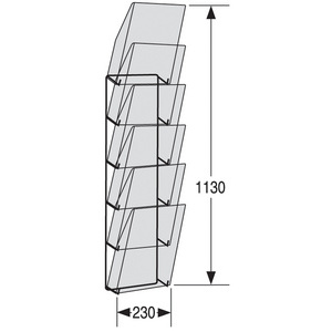 kerkmann Présentoir à prospectus mural concept, A4 portrait