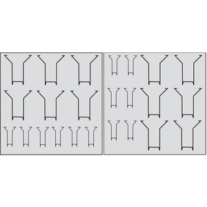 kerkmann Présentoir à prospectus mural Focus, 18 bacs max.