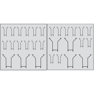 kerkmann Présentoir à prospectus mural Focus, 18 bacs max.