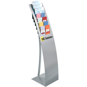 kerkmann Présentoir à prospectus sur pied Varia, gris