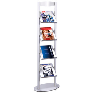 kerkmann Etagère à prospectus Sirius, 4 x A4, gris argent