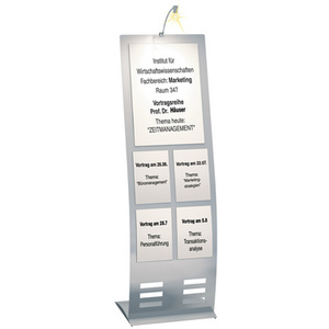 kerkmann Casier pour prospectus, en métal, format A4, chromé