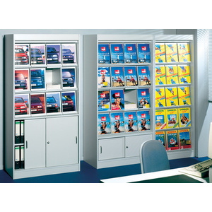 kerkmann Armoire à prospectus, 12 x A4, gris clair RAL7035