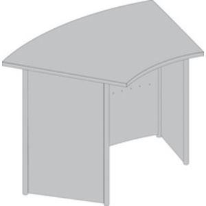 kerkmann Comptoir modulaire Genua, 45 degrés, gris argent/