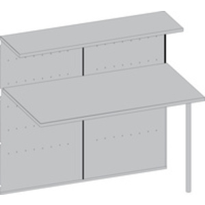 kerkmann Comptoir modulaire Genua, droit, gris argent/hêtre