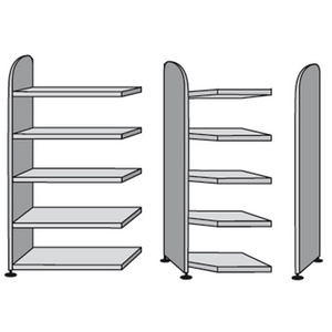 kerkmann Rayonnage Dante sans paroi arrière, (L)800 mm, gris