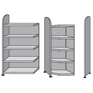 kerkmann Rayonnage Dante avec paroi arrière, (L)800 mm