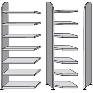 kerkmann Rayonnage Dante sans paroi arrière, (L)800 mm, gris