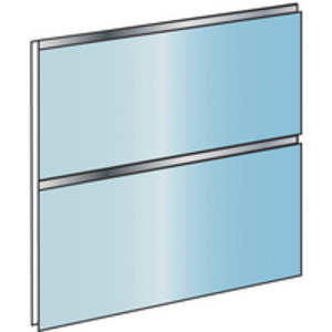 kerkmann Elément de table annexe Atlantis, blanc/verre