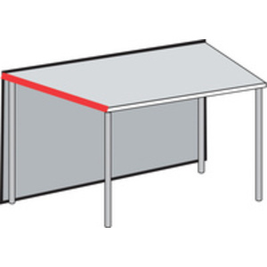 kerkmann Pièce de table annexe Atlantis, blanc/anthracite