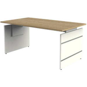 kerkmann Table annexe avec piètement panneau Form 4, blanc