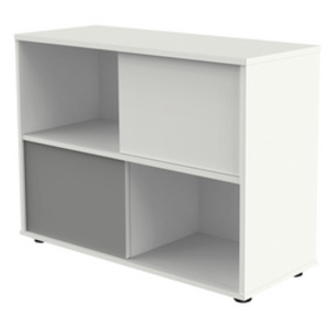 kerkmann Etagère à portes coulissantes, blanc/vert