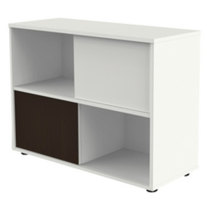 kerkmann Etagère à portes coulissantes, blanc/vert