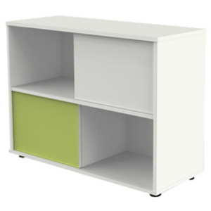 kerkmann Etagère à portes coulissantes, blanc/vert