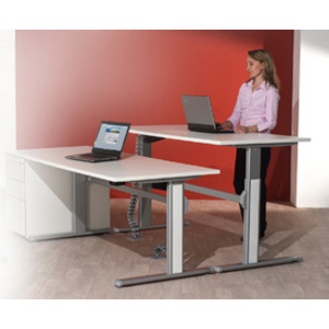 kerkmann Goulotte à câbles horizontale pour bureau, blanc