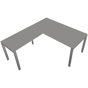 kerkmann Bureau Form 5, (L)1.800 x (P)800 mm, gris clair