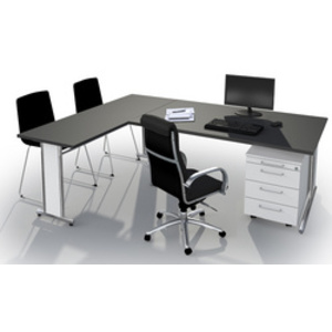 kerkmann Caisson mobile ARTLINE, 3 tiroirs, anthracite