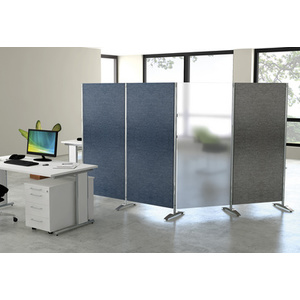 kerkmann Cloison mobile textile Metropol, bleu