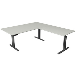 kerkmann Table de bureau assis-debout Move 3 elegant, gris
