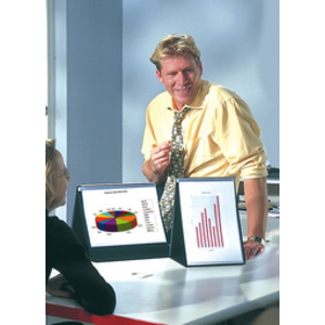 rillstab Chevalet de table, A4 portrait, noir