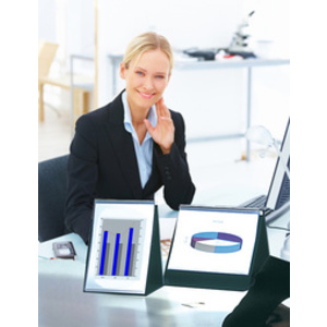 rillstab Chevalet de table, A4 portrait, noir