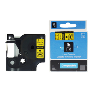 rillstab Cassette à ruban, noir/jaune, 12 mm x 7 m