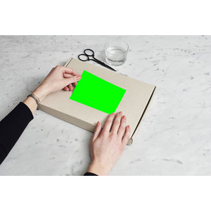 rillprint Etiquette fluorescente, 105 x 74 mm, jaune