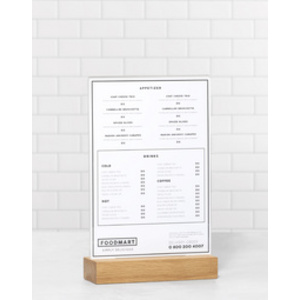 EUROPEL Présentoir de table, A5 portrait, socle bois