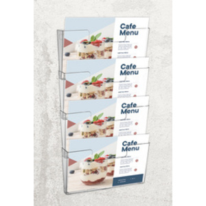 EUROPEL Porte-brochures mural, A4 paysage, transparent