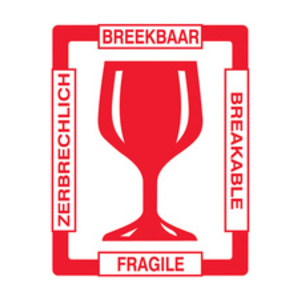 rillprint Etiquette d'avertissement 'BREAKABLE'