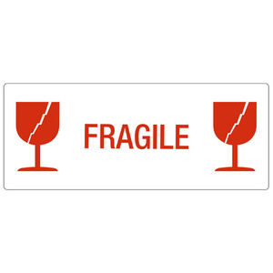 rillprint Etiquette d'avertissement 'FRAGILE'