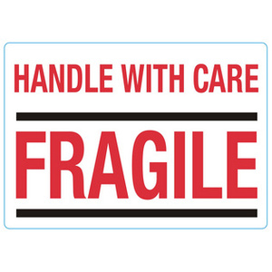 rillprint Etiquette 'HANDLE WITH CARE / FRAGILE'