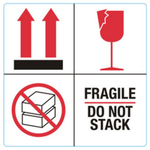 rillprint Etiquette 'FRAGILE / DO NOT STACK'