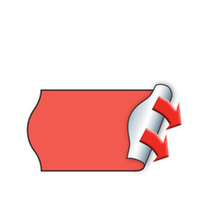 METO Etiquette pour étiqueteuse de prix, 32 x 19 mm, orange