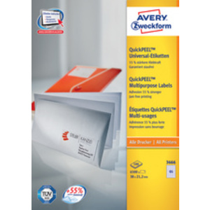 AVERY Zweckform Etiquette universelle, 64 x 45 mm, blanc