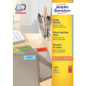 AVERY Zweckform Etiquette universelle, 70 x 37 mm, rouge