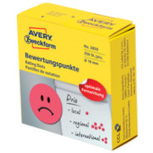 AVERY Zweckform Pastille de couleur, visage négatif, rouge