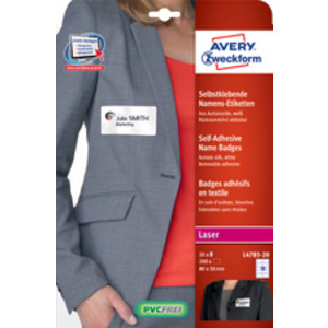 AVERY Zweckform Etiquette pour badge, 88,9 x 31 mm, blanc