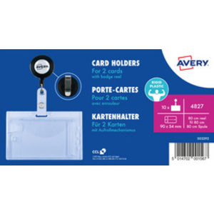 AVERY Porte-carte avec clip, 54 x 85 mm, transparent