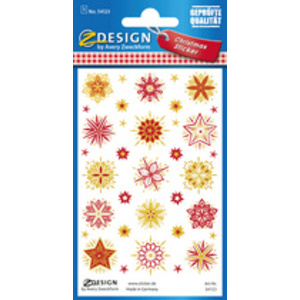 AVERY Zweckform ZDesign Stickers de Nöel 'Etoiles'