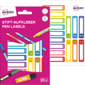 AVERY Etiquette pour stylo, papier, 10 x 50 mm, cadre coloré