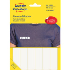 AVERY Zweckform Etiquette de nom, 80x54 mm, enlevable, blanc