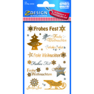 AVERY Zweckform Sticker de Noel ZDesign 'etoile', or