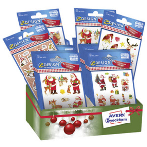 AVERY Zweckform ZDesign Sticker de Noël 'Père-Noël'