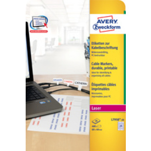 AVERY Zweckform Etiquettes pour câbles, 60 x 40 mm, blanc