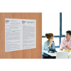 AVERY Etiquette d'affichage, enlevable, 420 x 297 mm, blanc