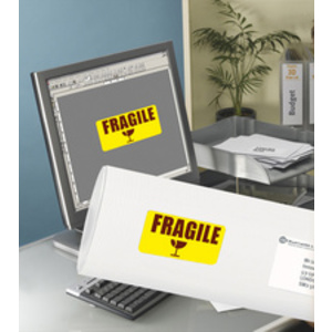 AVERY Etiquette fluorescente, 99,1 x 38,1 mm, jaune fluo