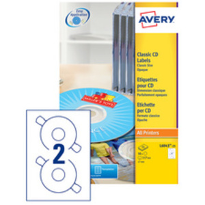 AVERY Etiquette CD, diamètre: 117 mm, blanc brillant