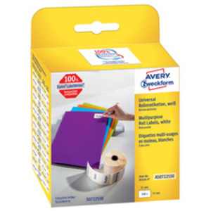AVERY Zweckform Etiquettes en rouleau, 19 x 51 mm, blanc