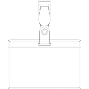 pavo Porte-badge, avec clip, 60 x 90 mm, transparent
